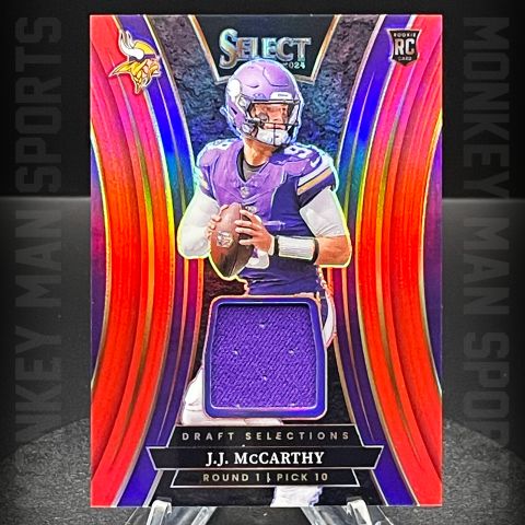 2024 Select - JJ McCarthy Rookie RC PATCH - DRAFT SELECTIONS #DSM-JMY VIKINGS