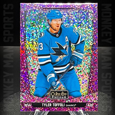 2024-25 OPC Platinum - Tyler Toffoli #/299 - #73 VIOLET PIXELS SHARKS MINT
