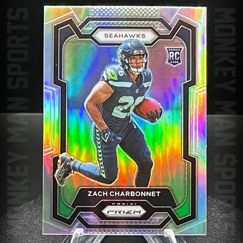 2023 Prizm - Zach Charbonnet Rookie RC - #392 PRIZM SILVER SEAHAWKS MINT