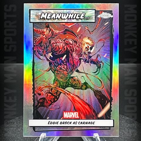 2026 Topps Chrome Marvel - Eddie Brock as Carnage - MEANWHILE #MW-03 SPIDER-MAN