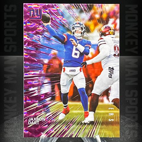 2026 Topps Flagship - Jaxson Dart - PRESSURE COOKER #PC-3 PINK CRACKLE GIANTS
