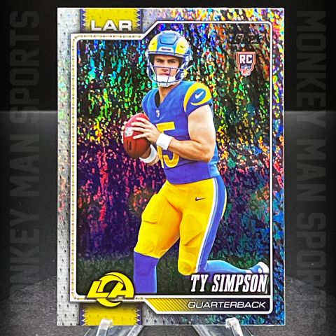 2026 Topps Flagship - Ty Simpson Rookie RC - #302 HOLO FOIL RAMS MINT