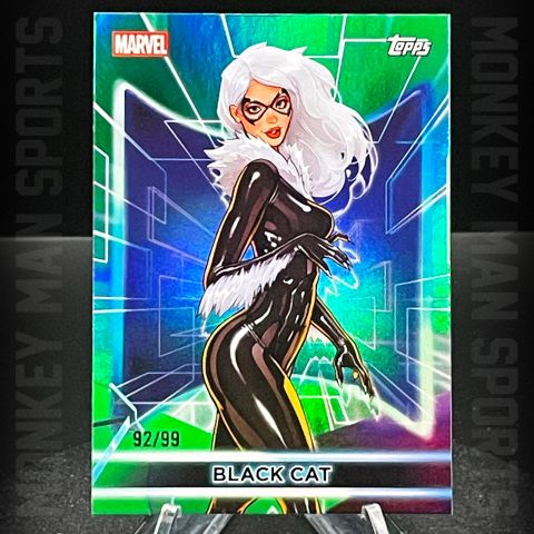 2026 Neon Marvel - Black Cat /99 - #137 GREEN FOIL SPIDER-MAN MINT